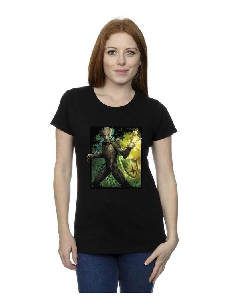 Marvel - T-shirt GUARDIANS OF THE GALAXY FOREST ENERGY Noir - Kiabi