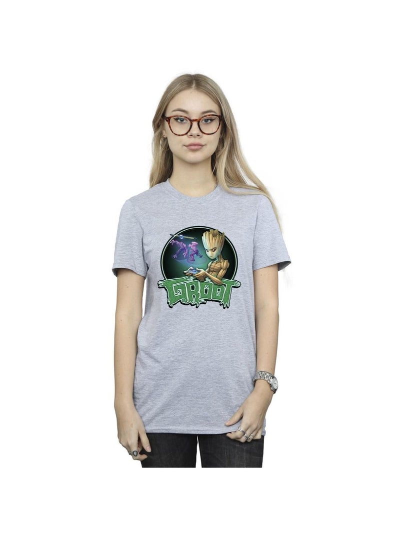 Marvel - T-shirt GUARDIANS OF THE GALAXY Gris chiné - Kiabi