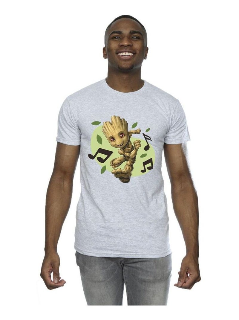 Marvel - T-shirt GUARDIANS OF THE GALAXY Gris chiné - Kiabi