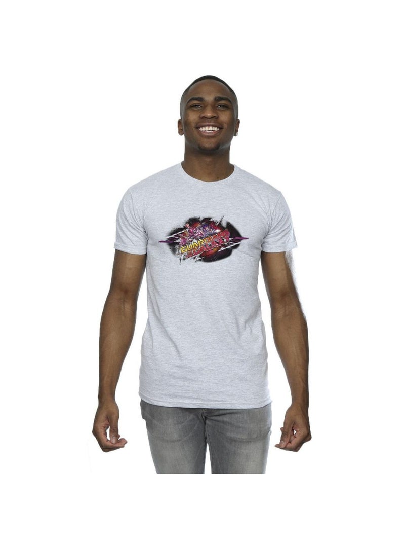 Marvel - T-shirt GUARDIANS OF THE GALAXY Gris chiné - Kiabi