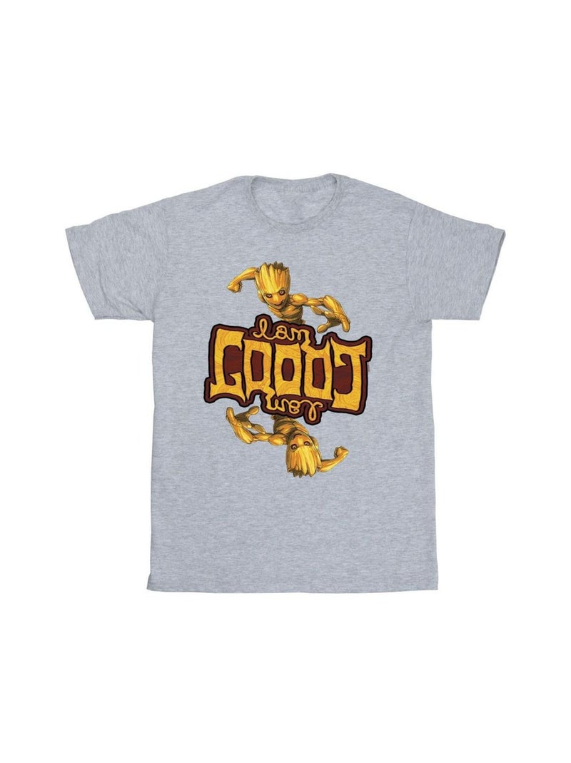 Marvel - T-shirt GUARDIANS OF THE GALAXY Gris chiné - Kiabi