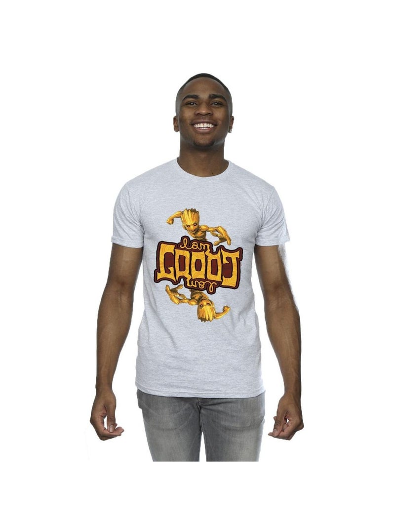 Marvel - T-shirt GUARDIANS OF THE GALAXY Gris chiné - Kiabi