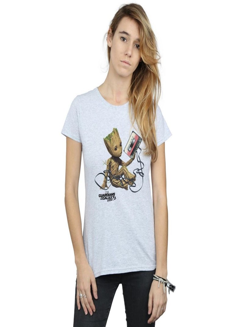 Marvel - T-shirt GUARDIANS OF THE GALAXY Gris chiné - Kiabi