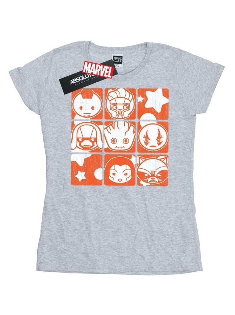 Marvel - T-shirt GUARDIANS OF THE GALAXY Gris chiné - Kiabi