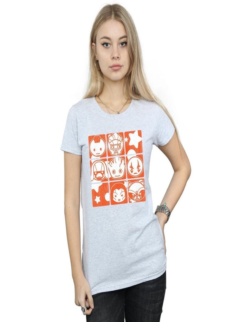 Marvel - T-shirt GUARDIANS OF THE GALAXY Gris chiné - Kiabi