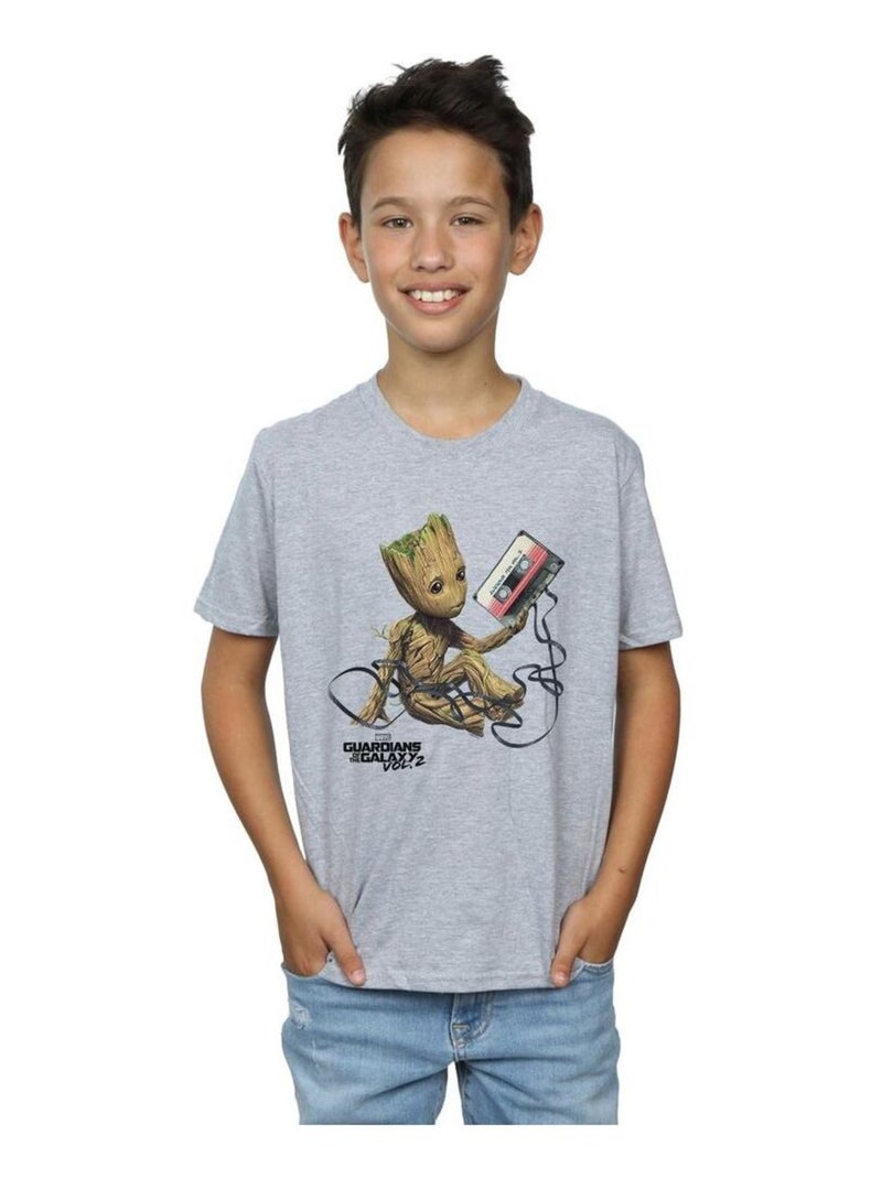 Marvel - T-shirt GUARDIANS OF THE GALAXY Gris chiné - Kiabi