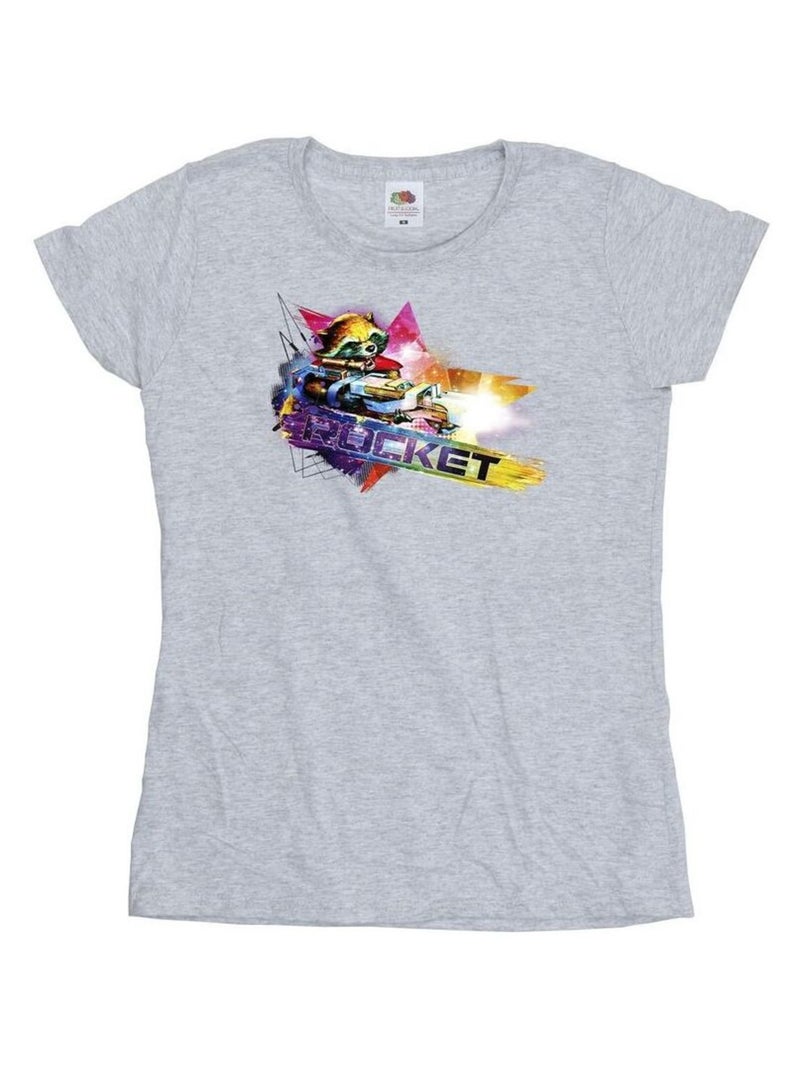 Marvel - T-shirt GUARDIANS OF THE GALAXY Gris chiné - Kiabi