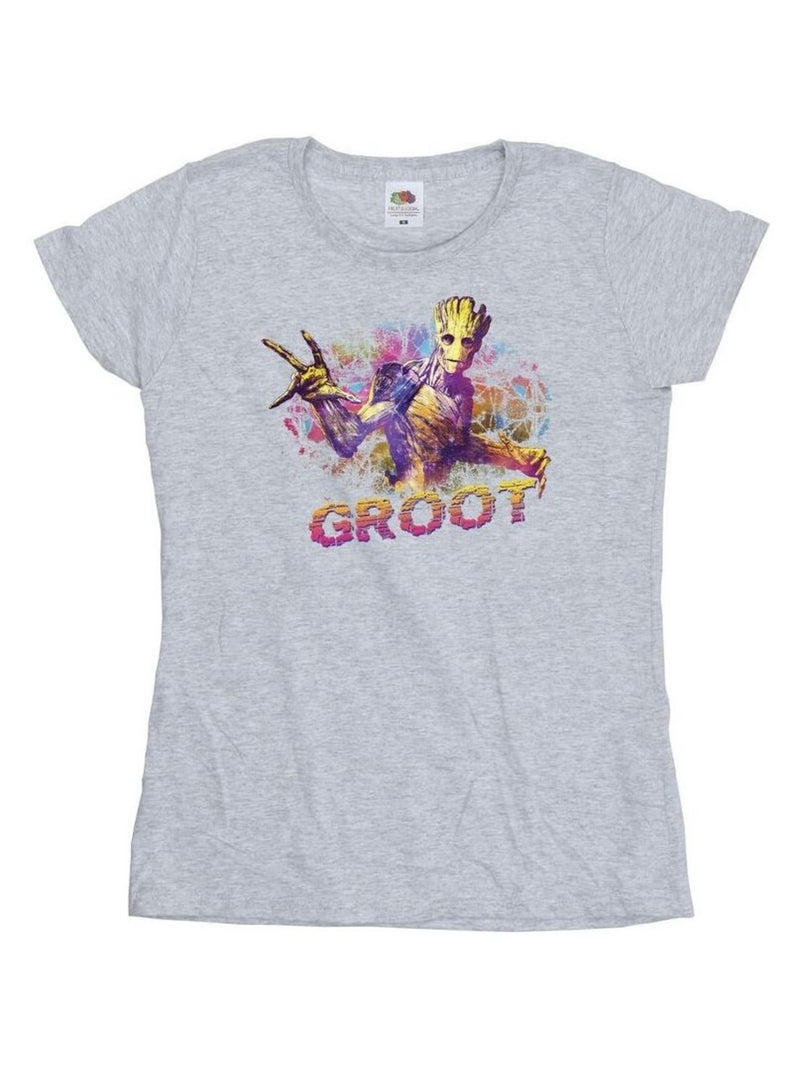 Marvel - T-shirt GUARDIANS OF THE GALAXY Gris chiné - Kiabi