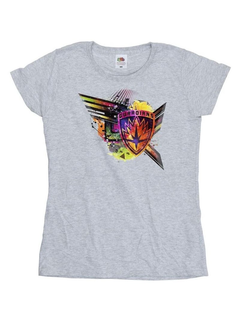 Marvel - T-shirt GUARDIANS OF THE GALAXY Gris chiné - Kiabi