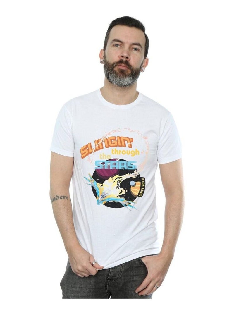 Marvel - T-shirt GUARDIANS OF THE GALAXY MILANO STARS Blanc - Kiabi