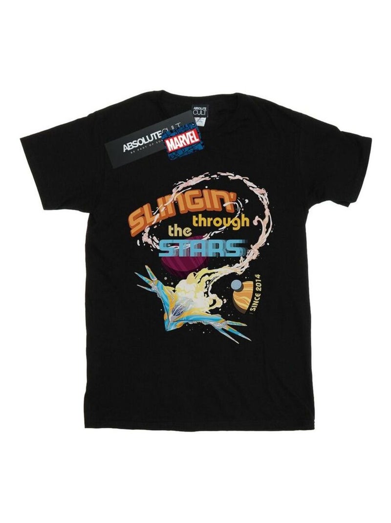 Marvel - T-shirt GUARDIANS OF THE GALAXY MILANO STARS Noir - Kiabi