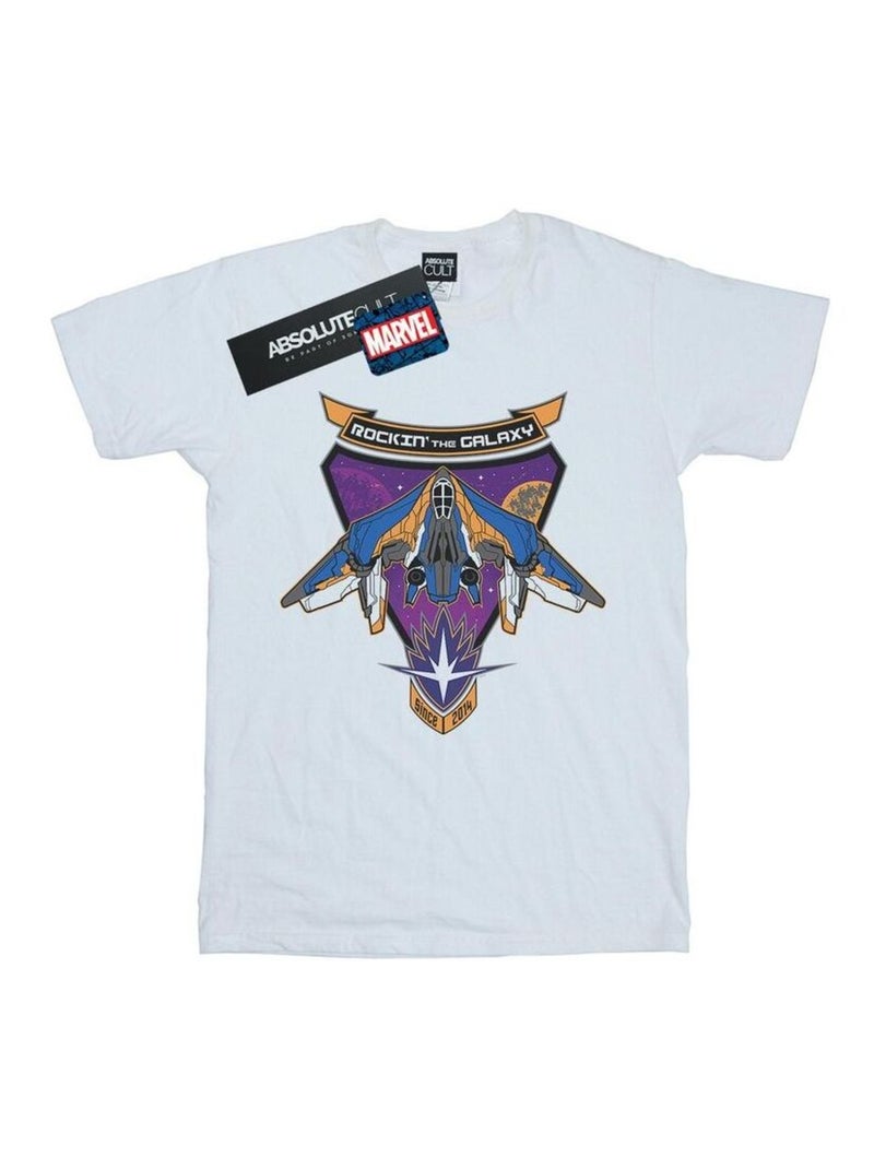 Marvel - T-shirt GUARDIANS OF THE GALAXY ROCKIN' MILANO Blanc - Kiabi