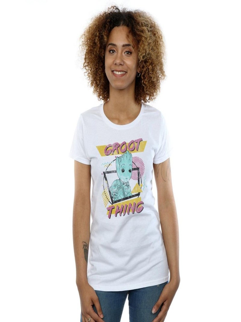Marvel - T-shirt GUARDIANS OF THE GALAXY VOL. GROOT THING Blanc - Kiabi