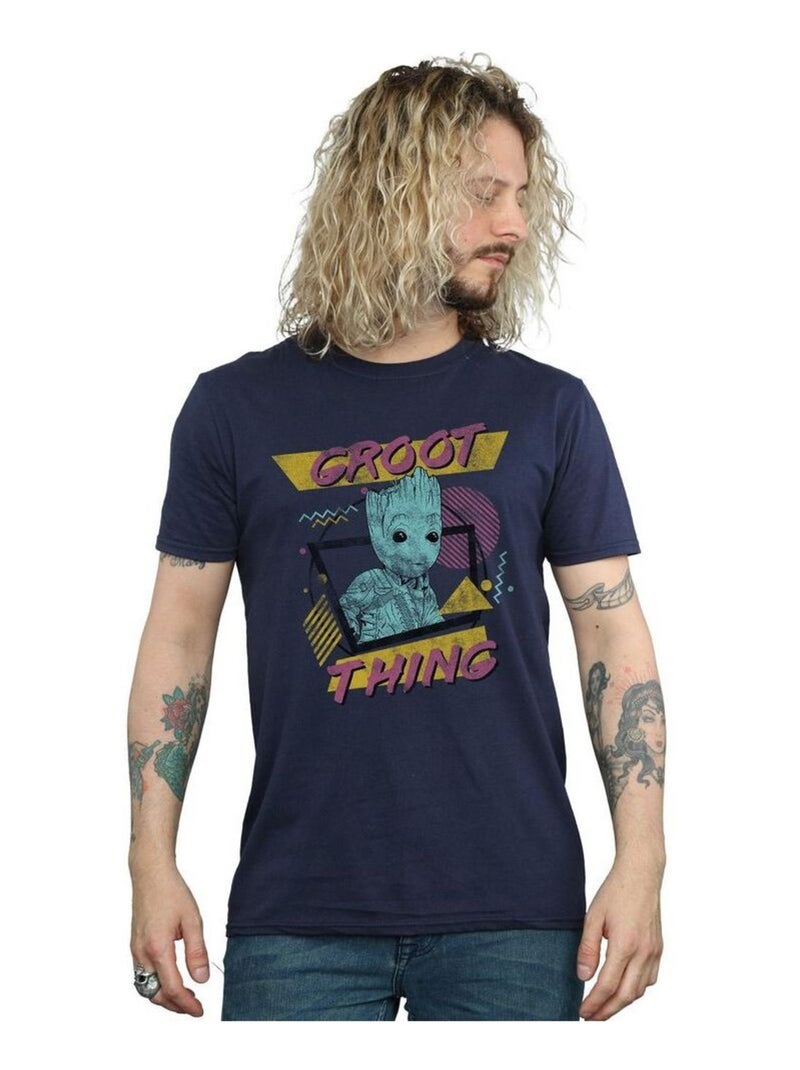 Marvel - T-shirt GUARDIANS OF THE GALAXY VOL. GROOT THING Bleu marine - Kiabi