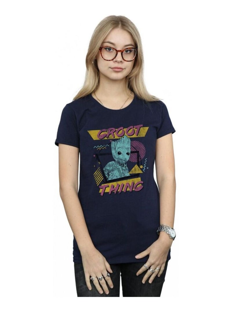 Marvel - T-shirt GUARDIANS OF THE GALAXY VOL. GROOT THING Bleu marine - Kiabi
