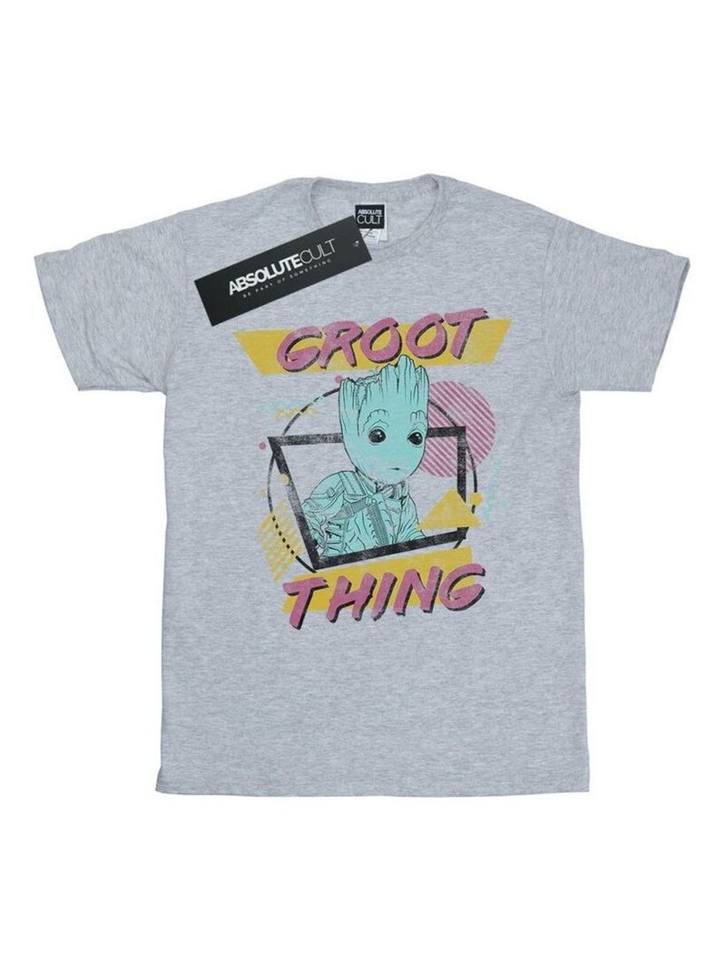 Marvel - T-shirt GUARDIANS OF THE GALAXY VOL. GROOT THING Gris chiné - Kiabi