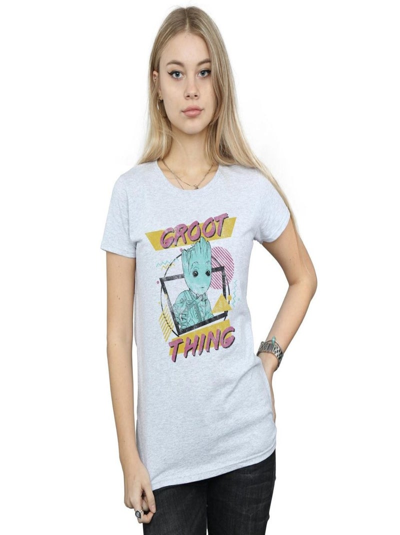 Marvel - T-shirt GUARDIANS OF THE GALAXY VOL. GROOT THING Gris chiné - Kiabi