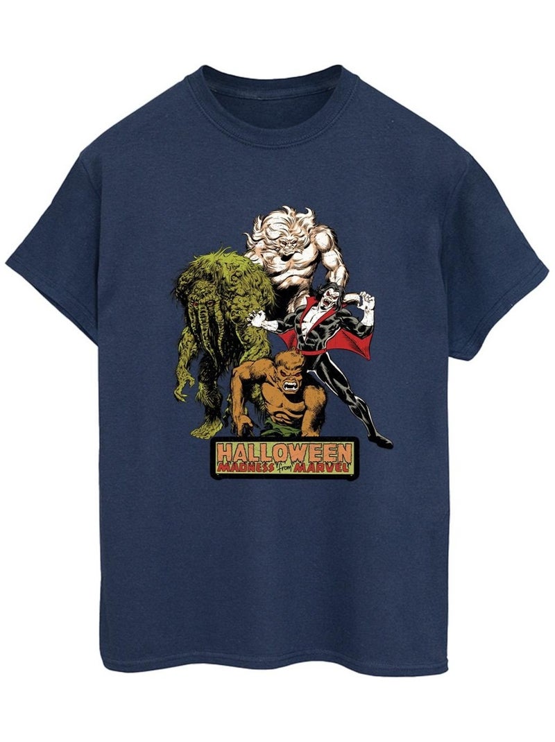 Marvel - T-shirt HALLOWEEN Bleu marine - Kiabi