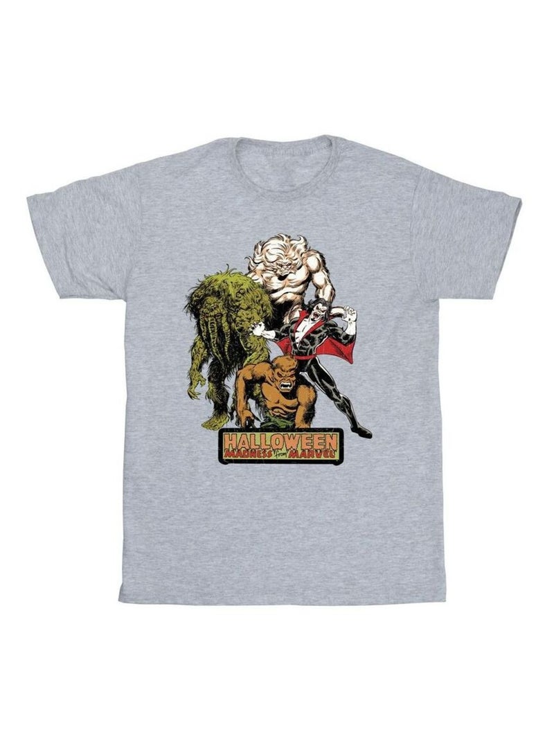 Marvel - T-shirt HALLOWEEN Gris chiné - Kiabi
