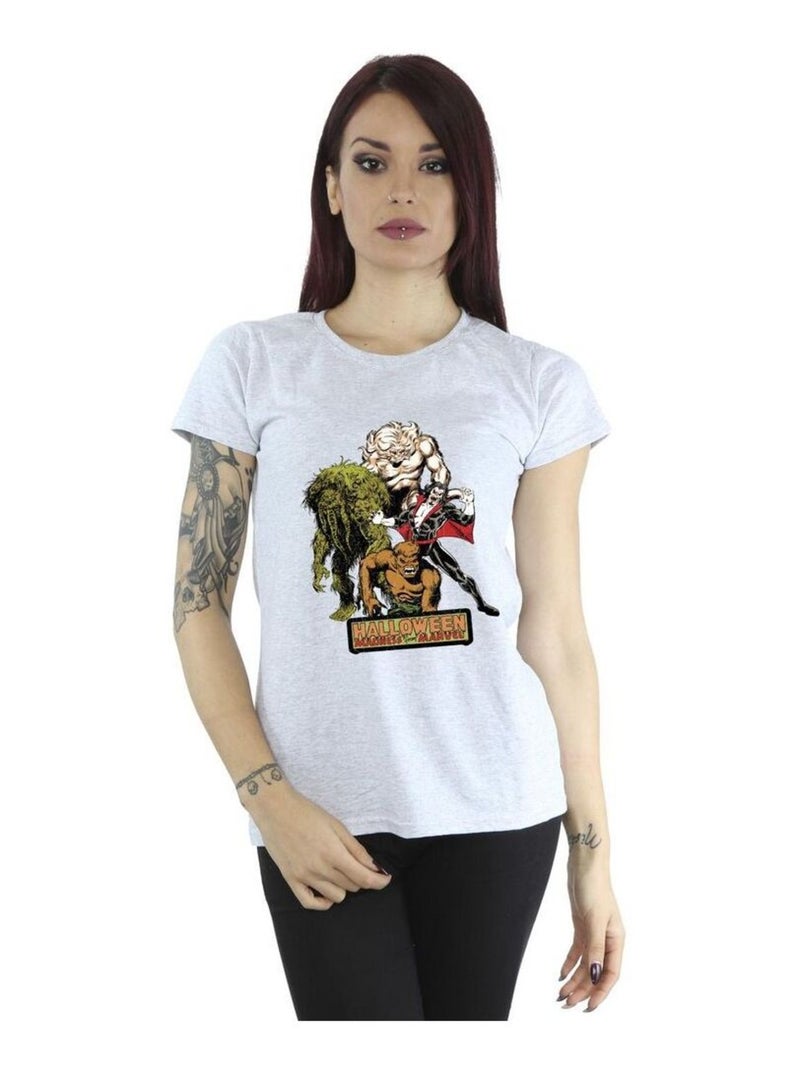 Marvel - T-shirt HALLOWEEN Gris chiné - Kiabi