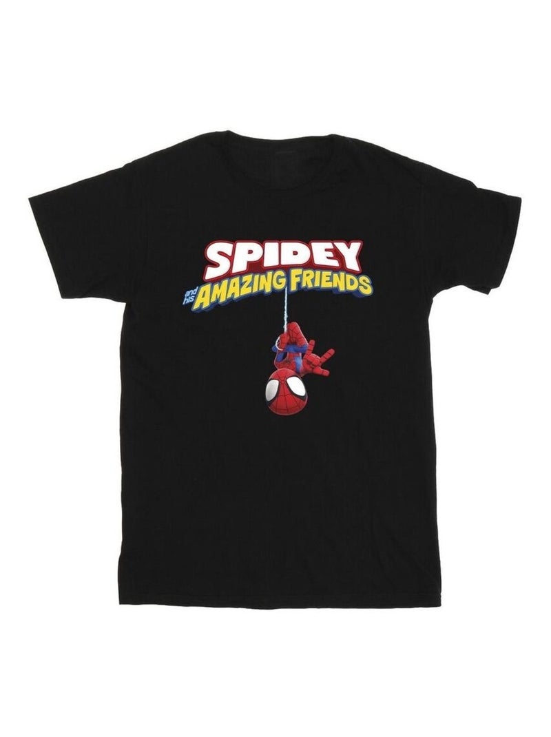 Marvel - T-shirt HANGING UPSIDE DOWN Noir - Kiabi