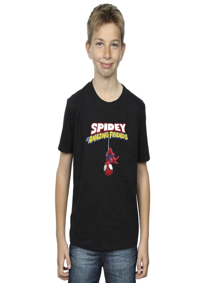 Marvel - T-shirt HANGING UPSIDE DOWN Noir - Kiabi