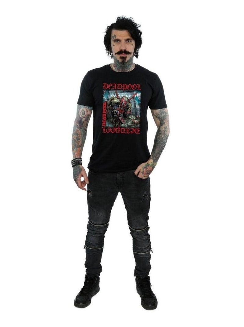 Marvel - T-shirt HERE LIES DEADPOOL Noir - Kiabi