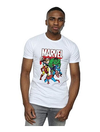 Marvel - T-shirt HERO GROUP (Captain America, Hulk, Iron Man, Spider-Man, Thor)