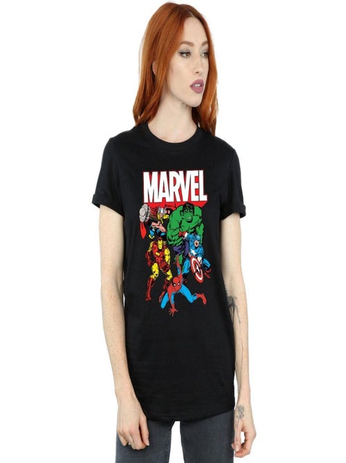 Marvel - T-shirt HERO GROUP (Captain America, Hulk, Iron Man, Spider-Man, Thor) - Kiabi