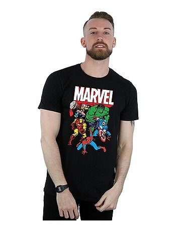 Marvel - T-shirt HERO GROUP (Captain America, Hulk, Iron Man, Spider-Man, Thor)