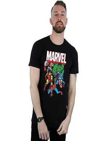Marvel - T-shirt HERO GROUP (Captain America, Hulk, Iron Man, Spider-Man, Thor)