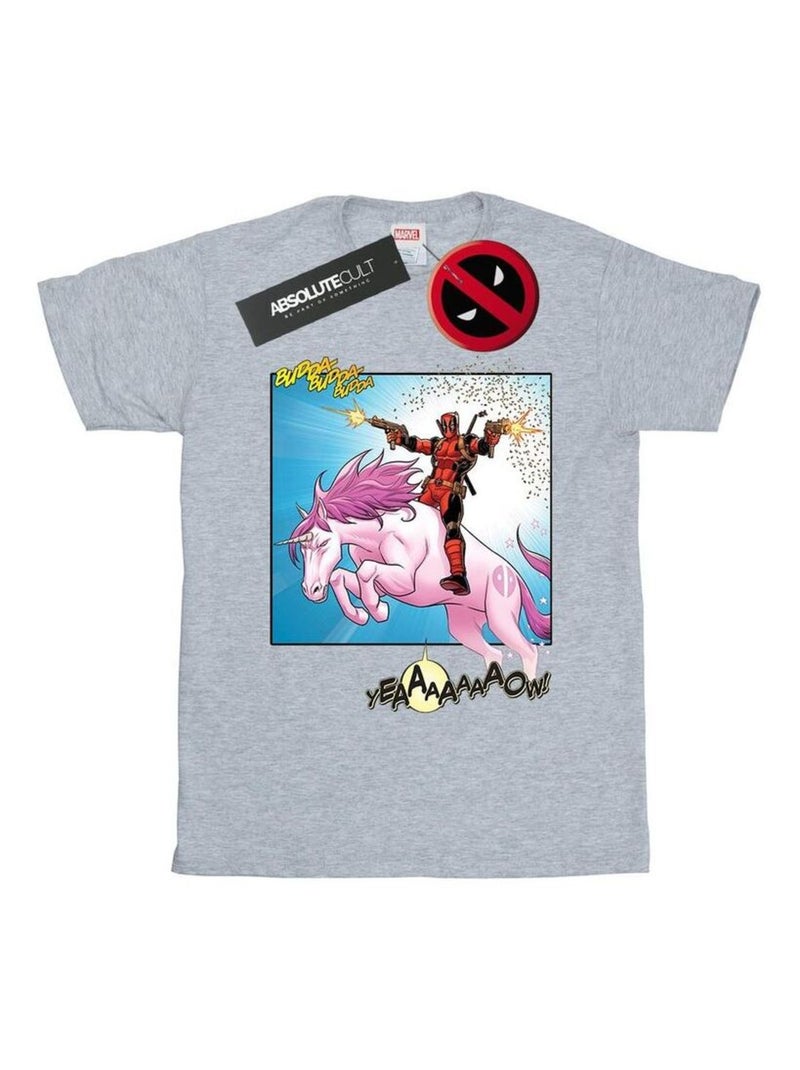 Marvel - T-shirt HEY YOU Gris chiné - Kiabi