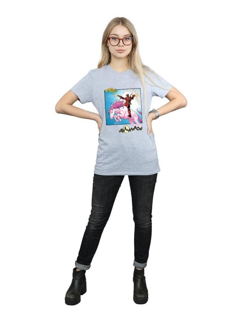 Marvel - T-shirt HEY YOU Gris chiné - Kiabi