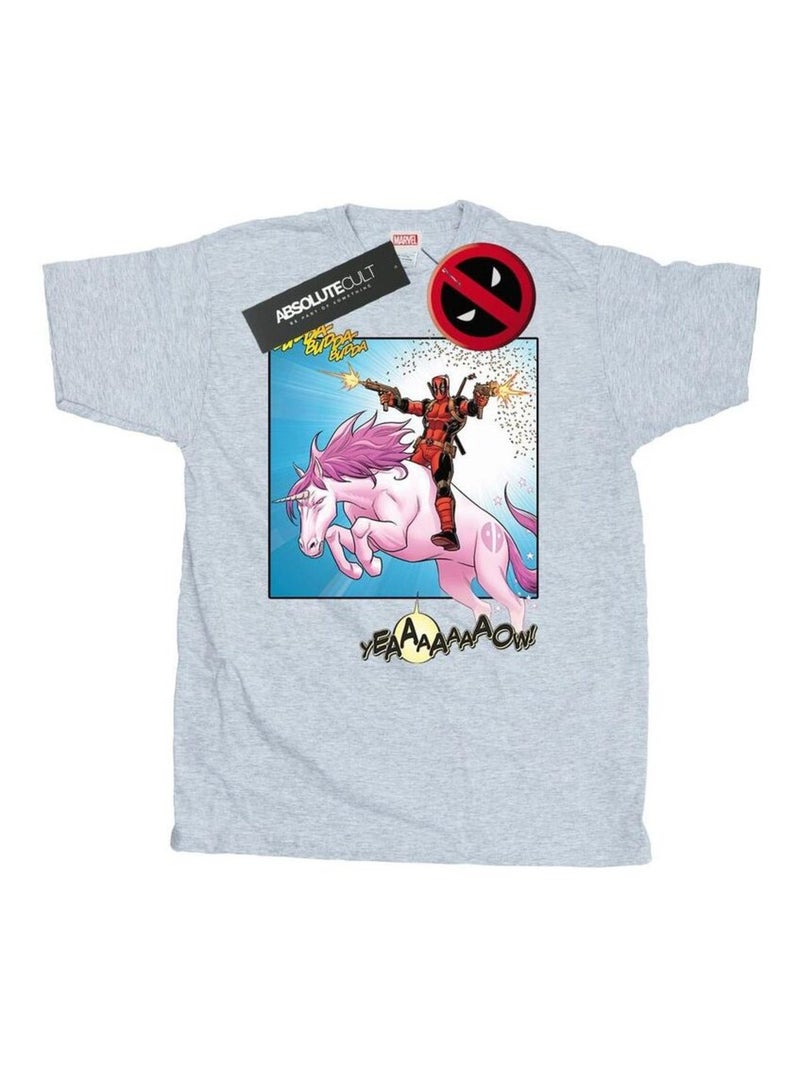 Marvel - T-shirt HEY YOU Gris chiné - Kiabi