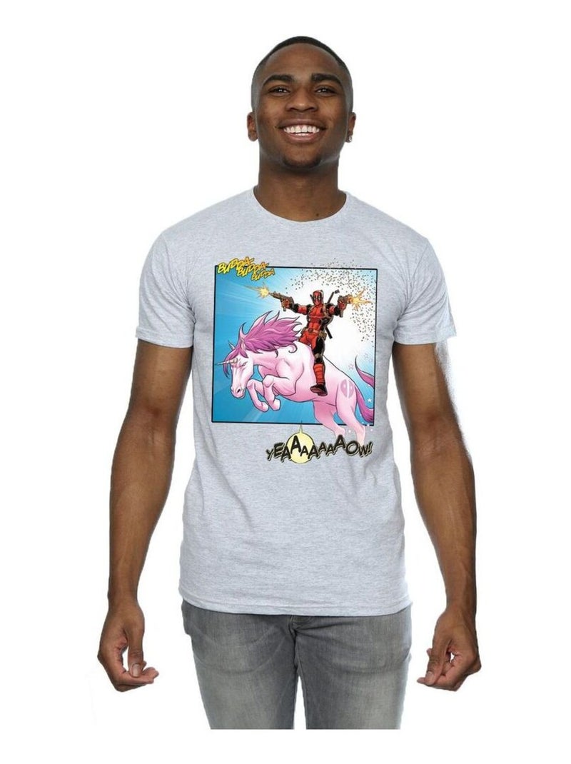 Marvel - T-shirt HEY YOU Gris chiné - Kiabi