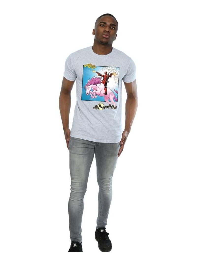 Marvel - T-shirt HEY YOU Gris chiné - Kiabi