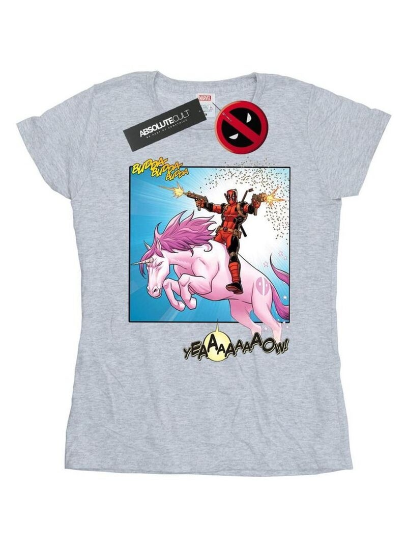 Marvel - T-shirt HEY YOU Gris chiné - Kiabi
