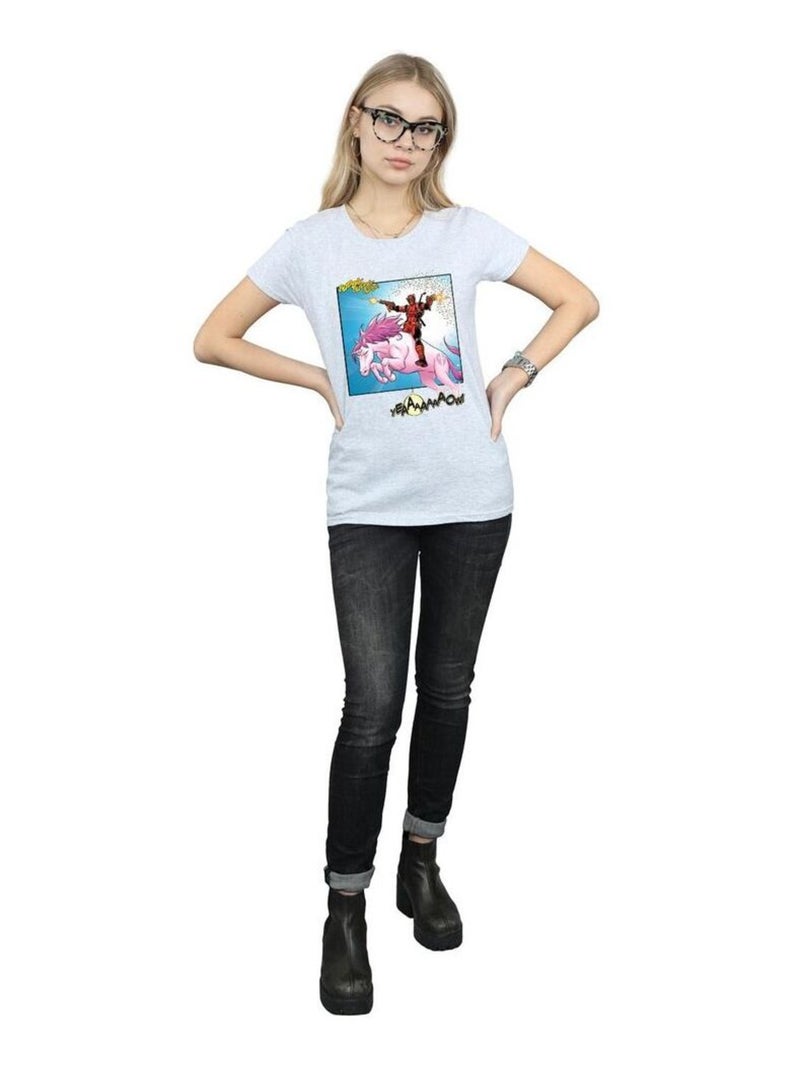 Marvel - T-shirt HEY YOU Gris chiné - Kiabi