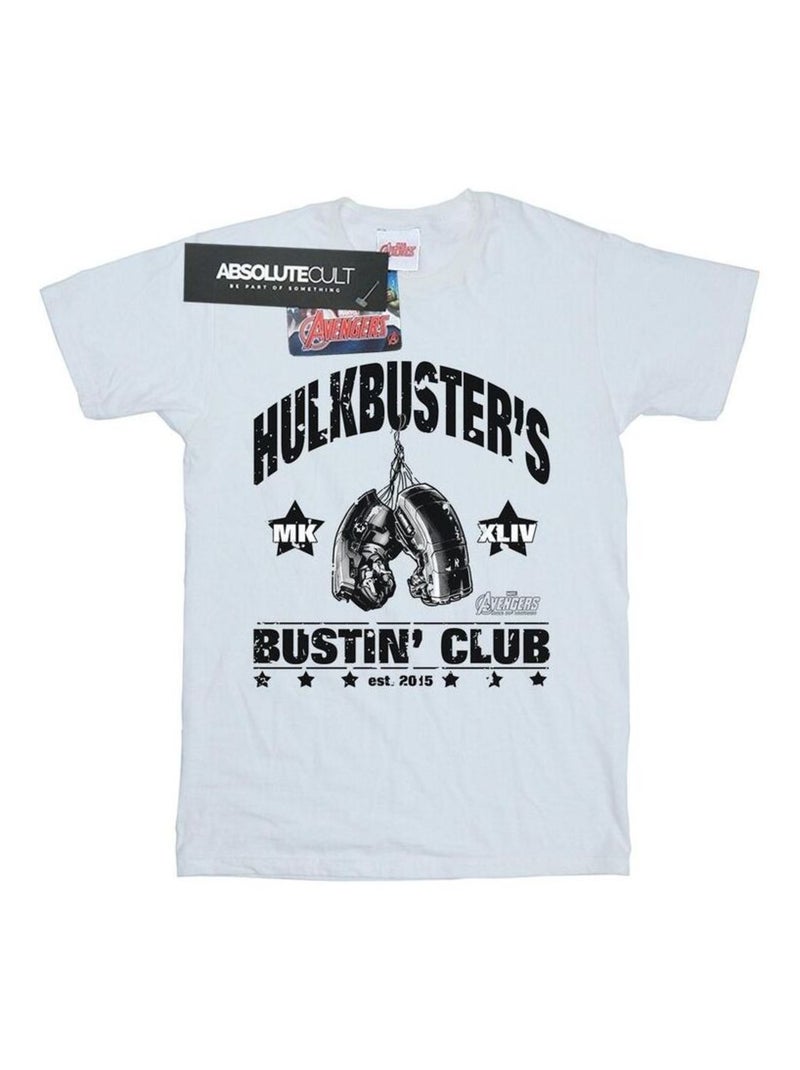 Marvel - T-shirt HULKBUSTER'S BUSTIN' CLUB Blanc - Kiabi