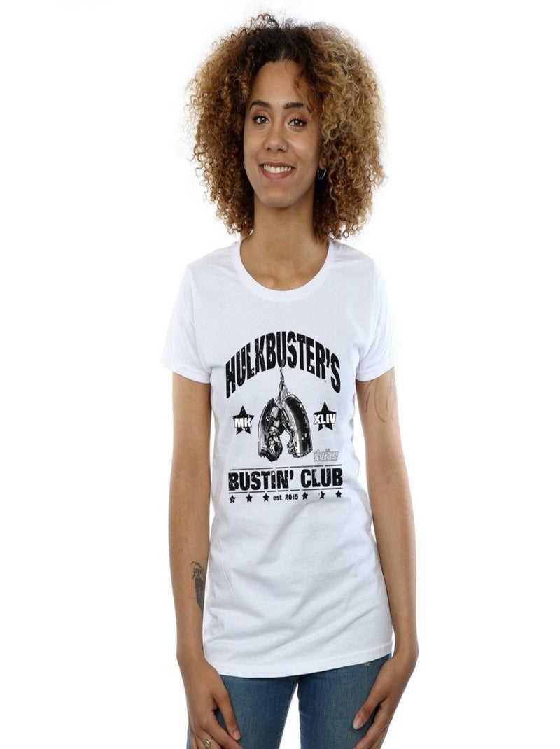 Marvel - T-shirt HULKBUSTER'S BUSTIN' CLUB Blanc - Kiabi