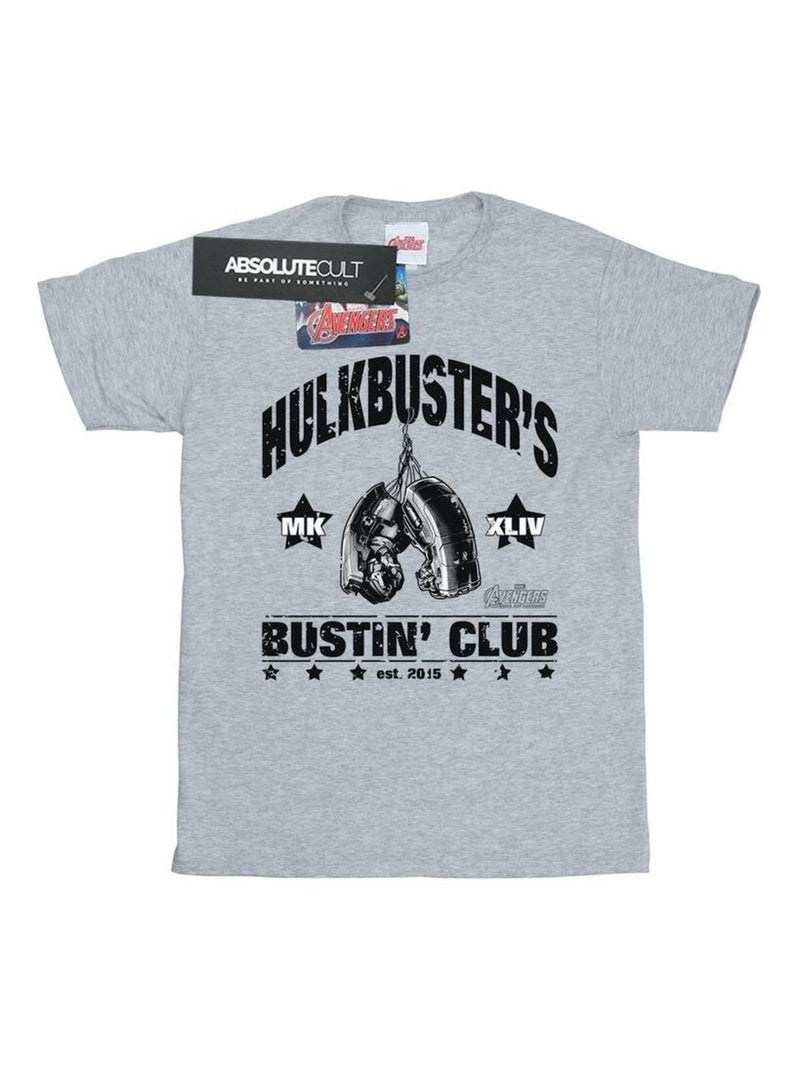 Marvel - T-shirt HULKBUSTER'S BUSTIN' CLUB Gris chiné - Kiabi