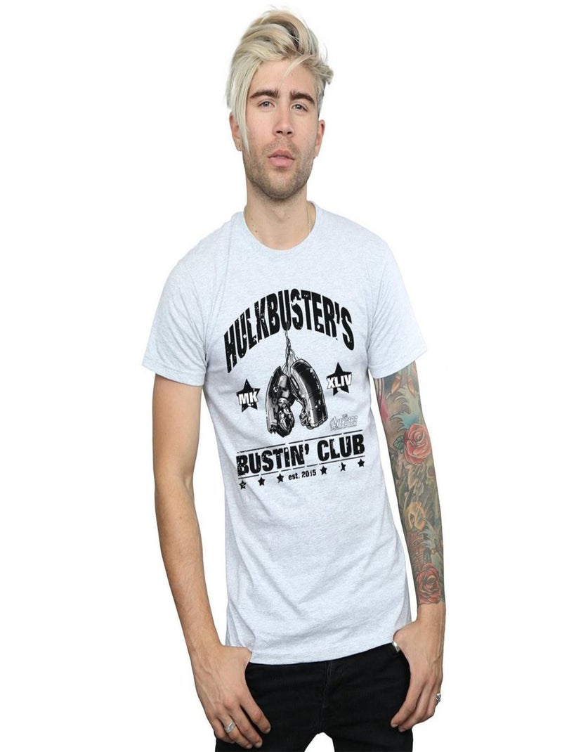 Marvel - T-shirt HULKBUSTER'S BUSTIN' CLUB Gris chiné - Kiabi