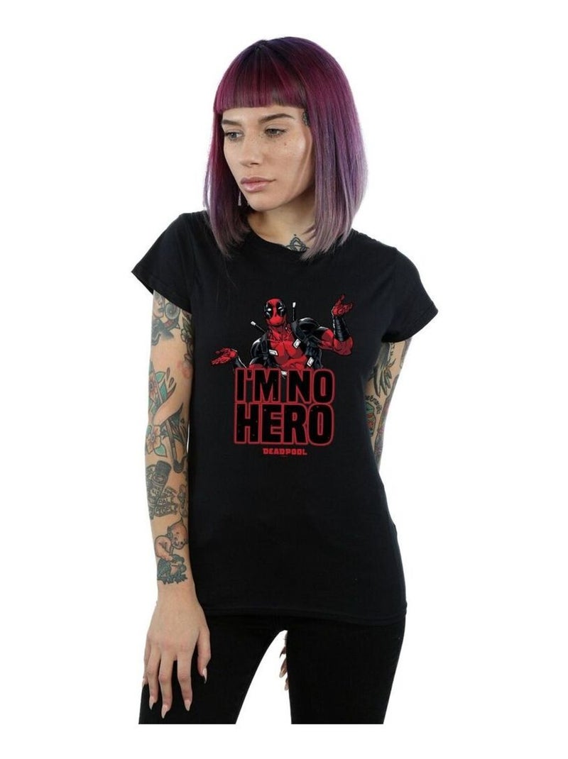 Marvel - T-shirt I'M NO HERO Noir - Kiabi
