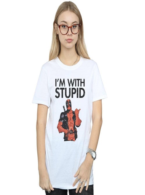 Marvel - T-shirt I'M WITH STUPID - Kiabi Marvel - T-shirt I'M WITH STUPID - Kiabi