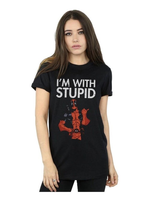 Marvel - T-shirt I'M WITH STUPID - Kiabi
