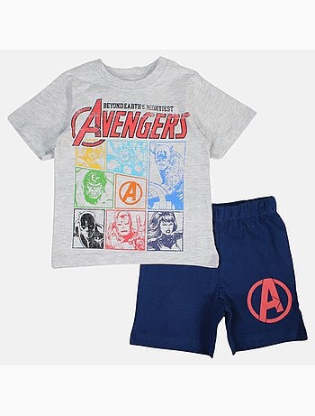 Marvel - T-shirt imprimé avec short assorti