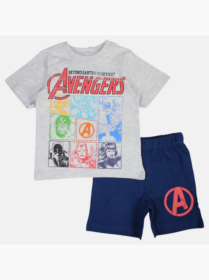 Marvel - T-shirt imprimé avec short assorti Gris - Kiabi