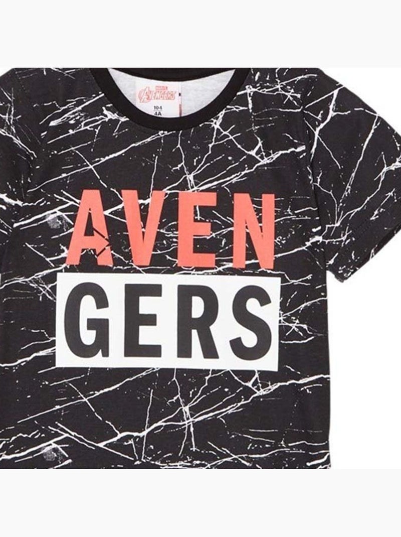 Marvel - T-shirt imprimé Avengers en coton Noir - Kiabi