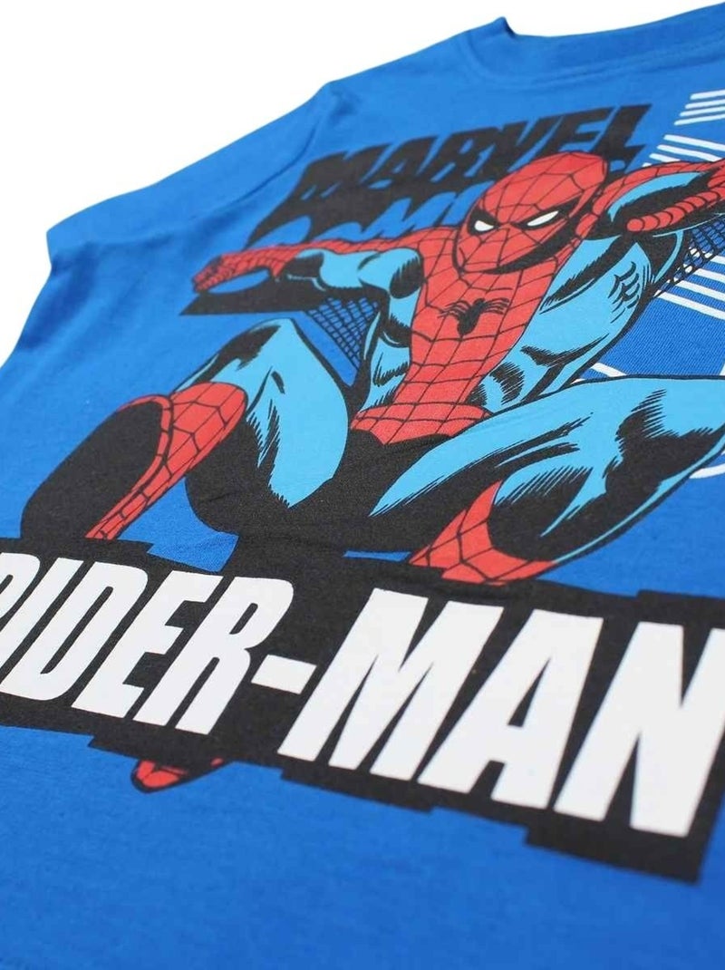 Marvel - T-shirt imprimé Spiderman en coton Bleu - Kiabi