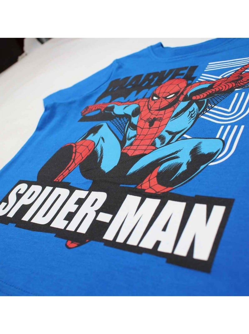 Marvel - T-shirt imprimé Spiderman en coton Bleu - Kiabi